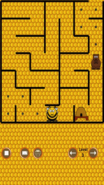 Beehive Maze Race (bee against the bear)