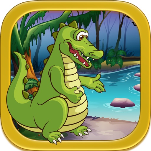 A jungle crocodile - Drop the Egg hatching game - Free Version