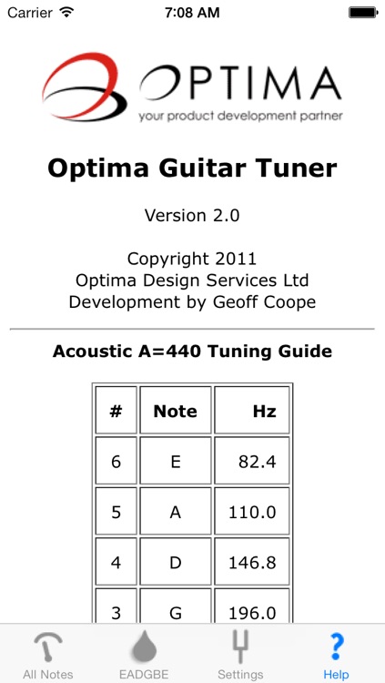Optima Guitar Tuner screenshot-3