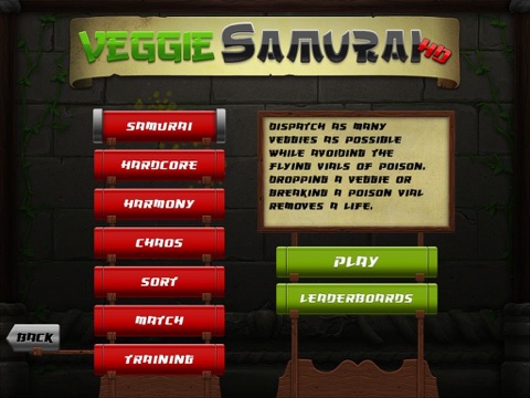Игра Veggie Samurai HD