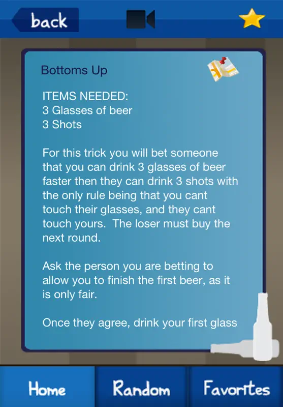 iDrink4Free - Bar Tricks and Bets for Free Drinks screenshot 5 of 5