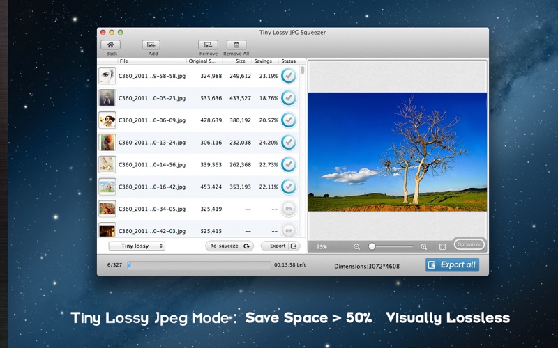 Screenshot #3 pour Lossless Photo Squeezer - Reduce Image Size