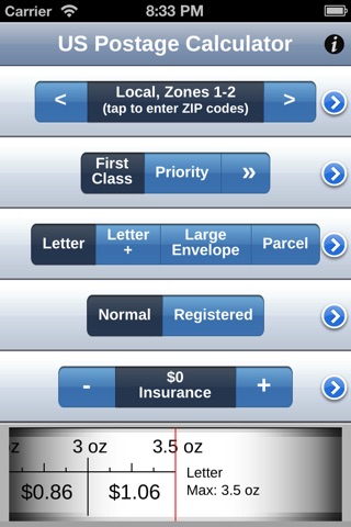 US Postage Calculator screenshot 2