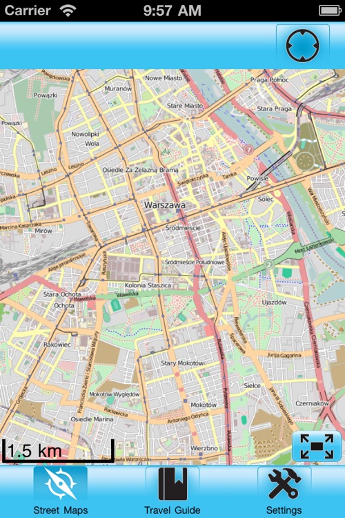 Warsaw (Poland) Street Map Offline