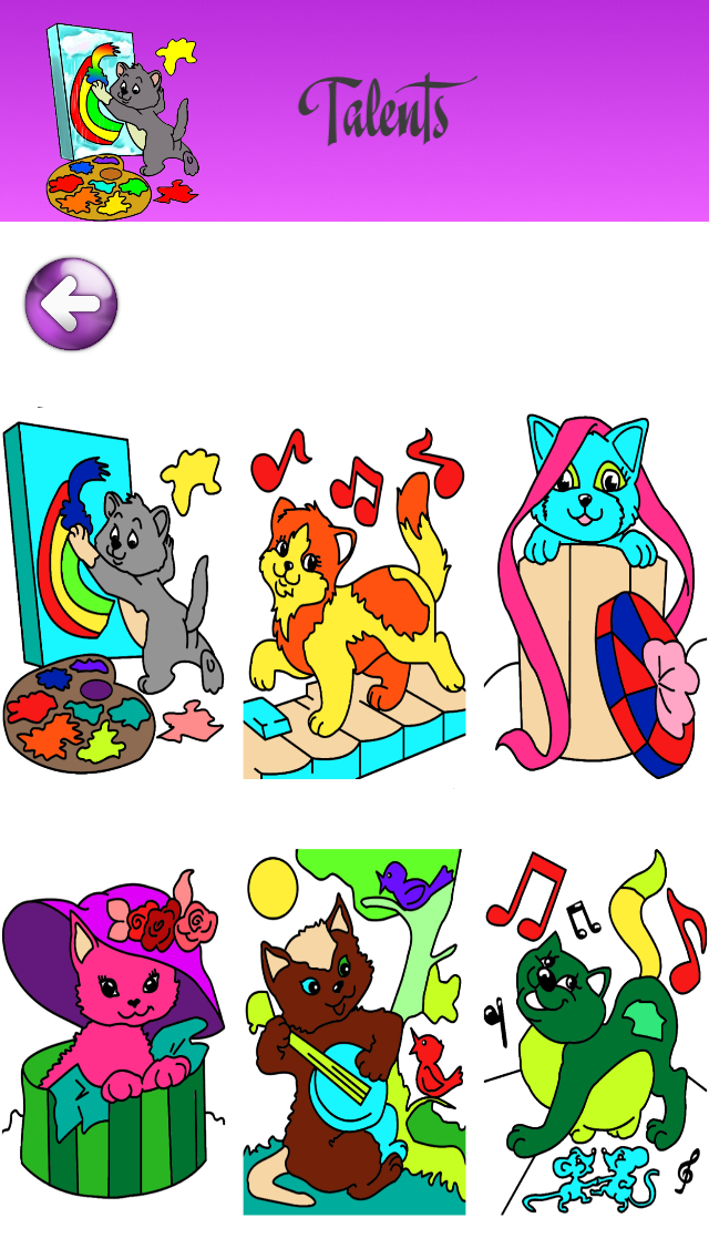 Screenshot #3 pour Chatons et Chats, Coloriages de Musique avec des Besoin Chaton pour les Filles et les Garcons, les Jeux Amusants et éducatifs pour les Enfants et Bébés