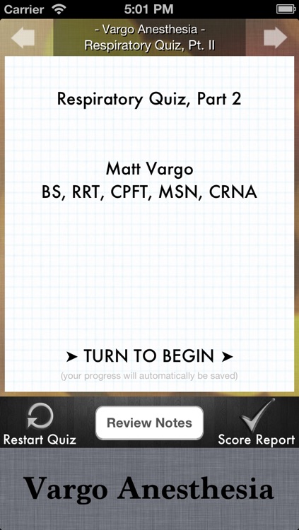 Respiratory Care Quiz, Part II