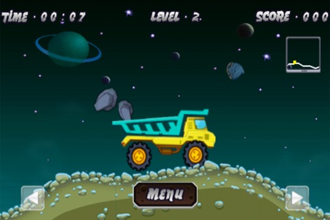 Space Dump Truck Race Free Awesome Truck Race Game screenshot 2