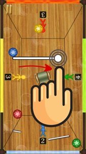 Draw Hockey Free HD - Play 1, 2 and 4 Player In The Best Wooden Tabletop Air Hockey Game screenshot #3 for iPhone