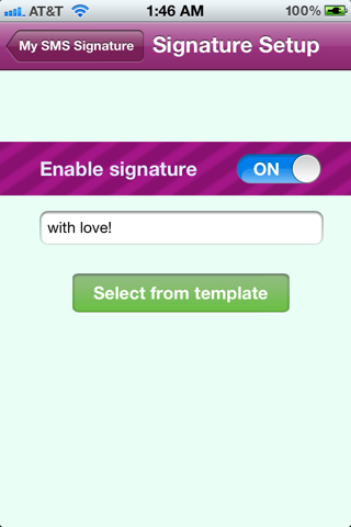 My SMS Signature screenshot 3