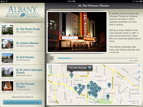 Albany Historic Walking Tour for iPad - City of Decatur, AL screenshot 2