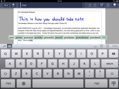 Smart Writing Tool - 7notes HD screenshot 2