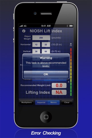 NIOSH Lift Index screenshot 4