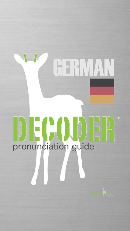 Decoder GERMAN Pronunciation Guide