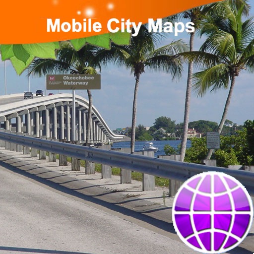 Cape Coral Street Map. icon