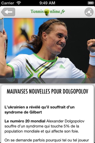 Tennis Online - L'actualité du Tennis en live screenshot 3