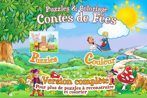 Puzzles & Coloriage -  Les Contes de Fées Lite screenshot 2