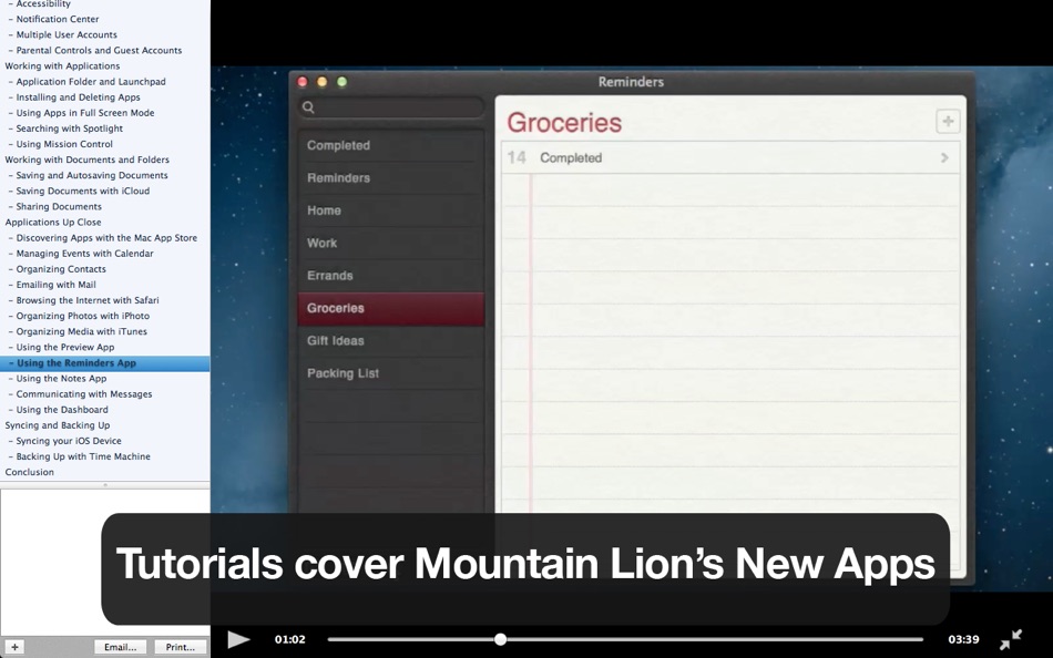 #2. Tutor for OS X Mountain Lion (macOS) Podle: Noteboom Productions, Ltd.