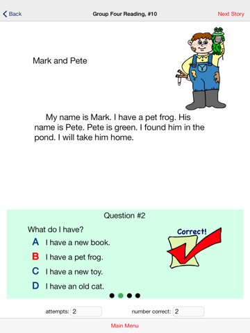 Kindergarten Reading Comprehension-Free Version screenshot 4