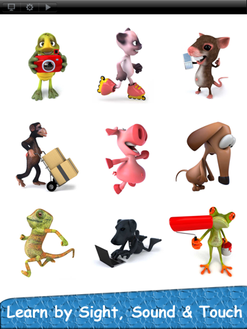 Screenshot #6 pour Baby Hear & Read Verbs Lite - See, Listen and Spell with 3D Animals for Free - Best Game and Top Fun for Kids