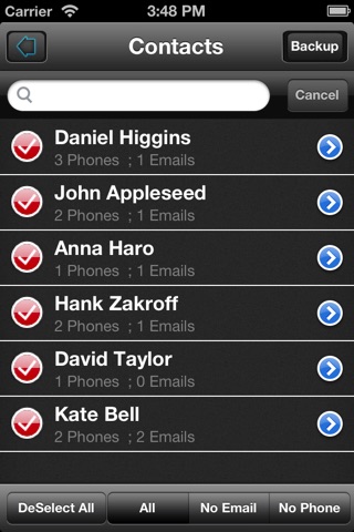 Multiple Contacts Delete and Easy BackUp screenshot 3