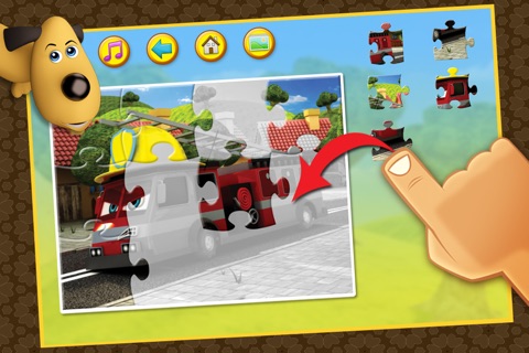 Happy Bernard's puzzles for kids. Urban vehicles and building machines. screenshot 4