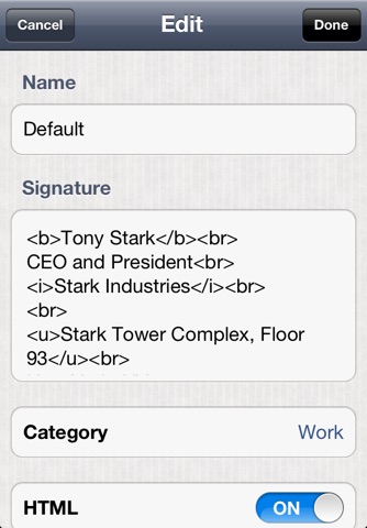 Quick Signature - Multiple Email Signatures screenshot 3