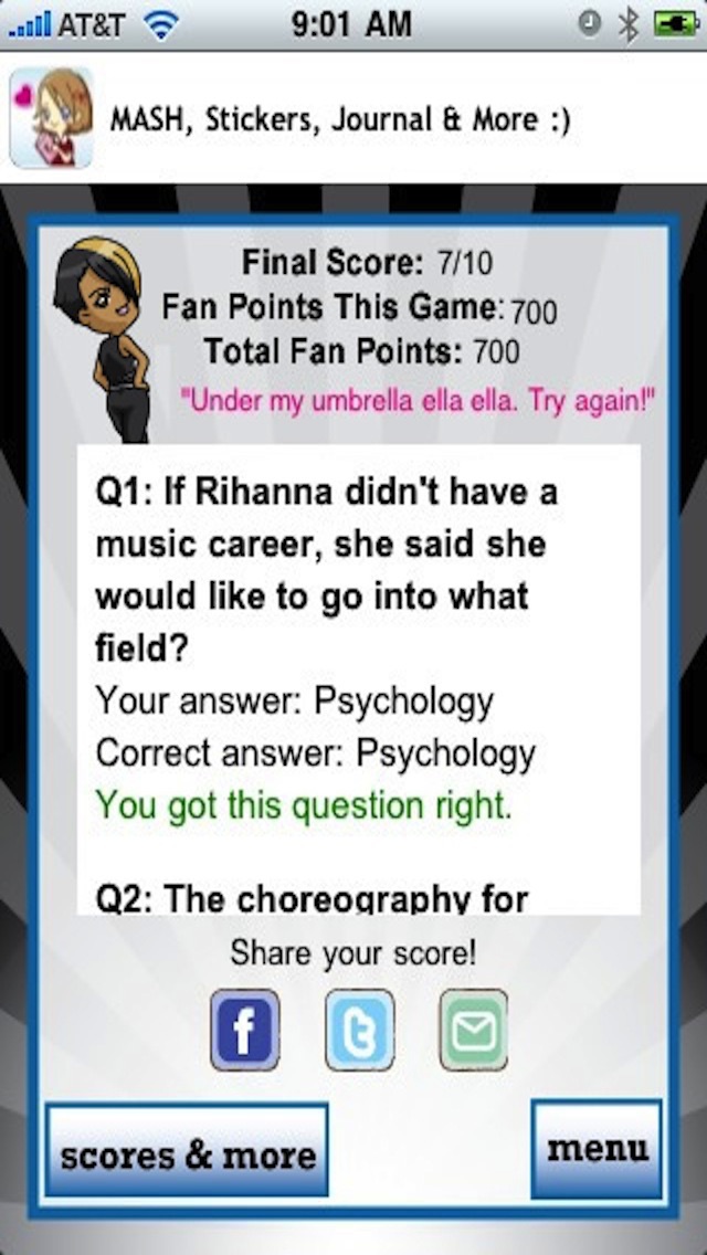 Rihanna Quizzle Screenshot 5