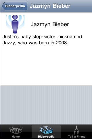 Justin Bieber Bieberpedia screenshot 4