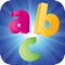 Move letters of the alphabet around the screen with multi-touch