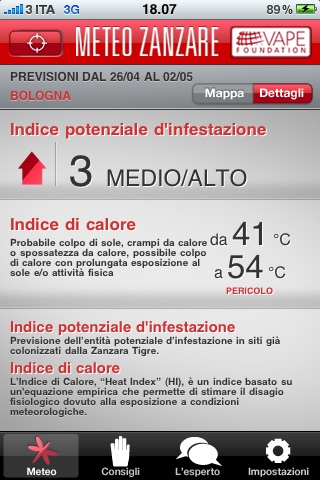 MeteoZanzare screenshot 3