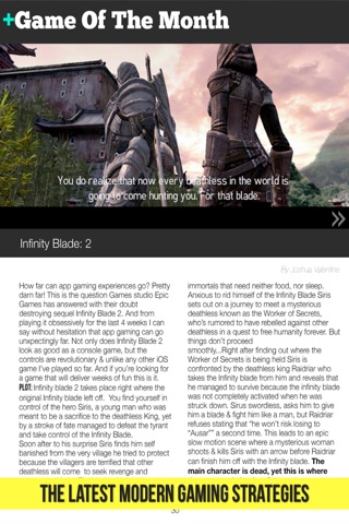 App Gamer Magazine - The Ultimate Gaming Magazine For News, Reviews, Guides & More Of Badass Adventure & Online Multiplayer Games. E.G. Infinity Blade 3 (Pro HD) screenshot 3