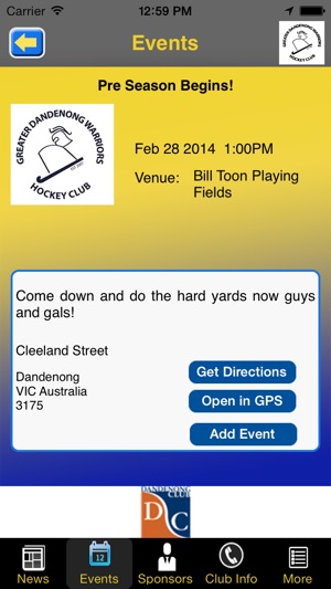 Greater Dandenong Warriors Hockey Club(圖3)-速報App