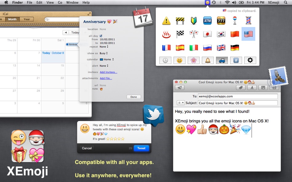 #4. XEmoji (macOS) Podle: XCool Apps