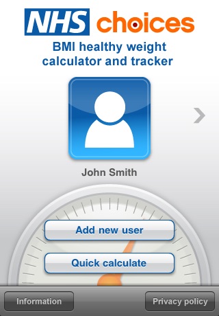 NHS BMI calculator screenshot 2