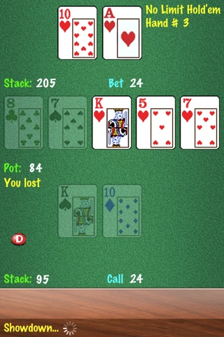 Headsup Poker (Hold'em, Blackjack, Omaha) screenshot 2