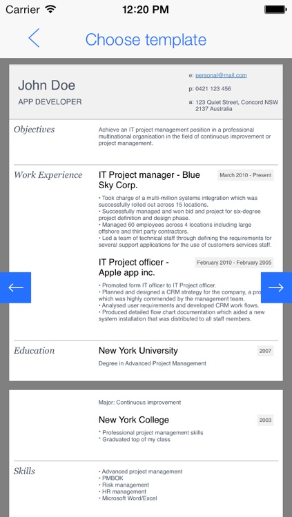 My First Resume - For first-time job seekers