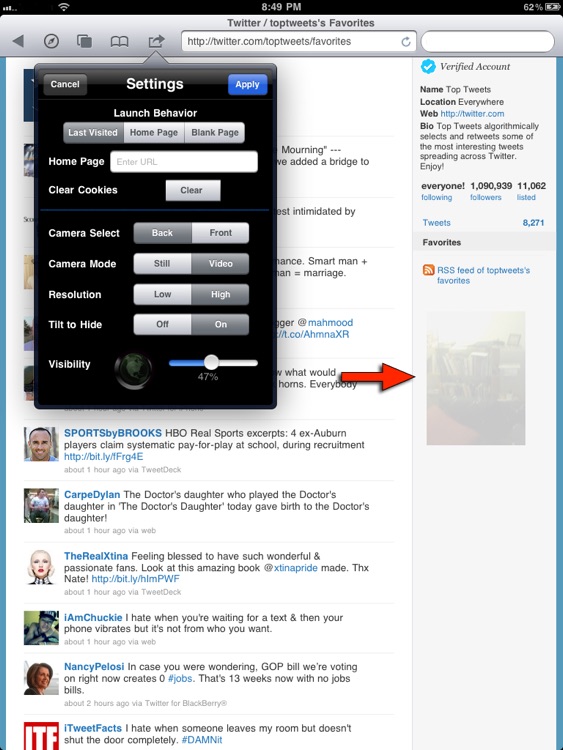 SpyPad - Secret Photo/Video Taking Web Browser