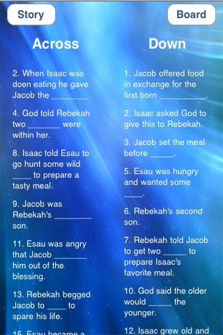 Bible Stories Crossword Old Testament screenshot 3