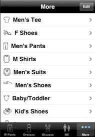 Clothes Size iphone bilder 1