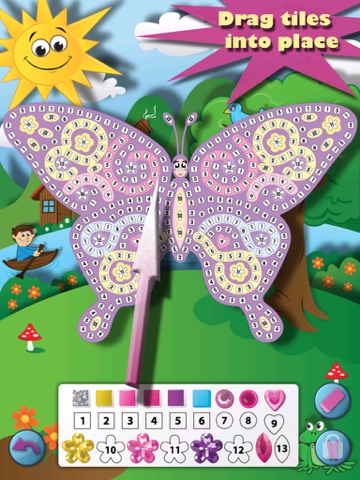 Sticky Mosaics Butterflies Lite screenshot 2