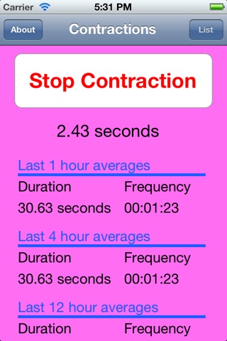 Contraction Record screenshot 3