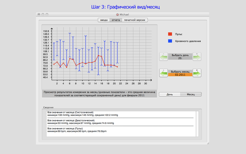 Скриншот из BpGrapher - BloodPressure+Pulse