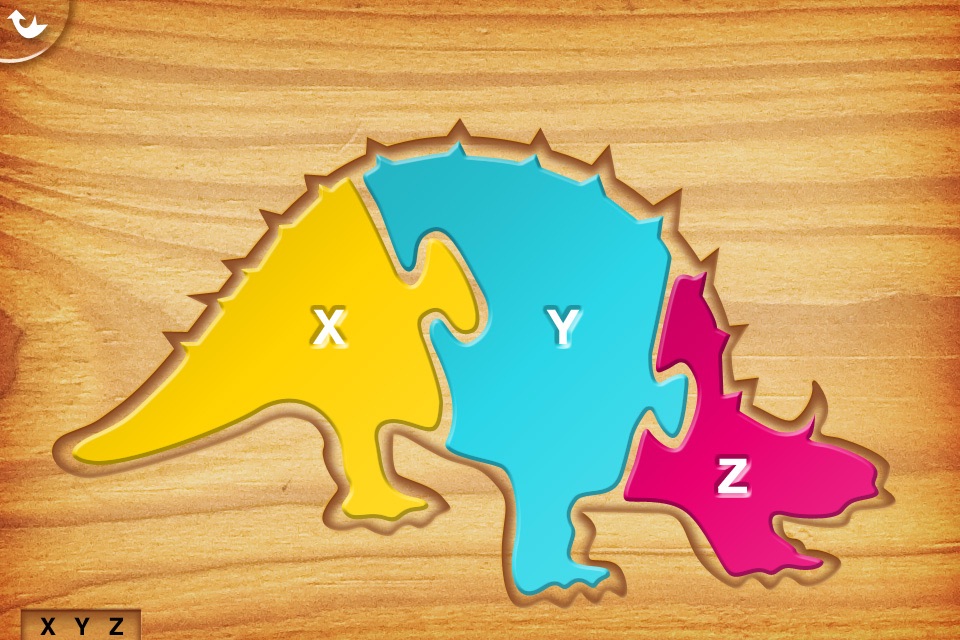 My First Wood Puzzles: Dinosaurs - A Free Kid Puzzle Game for Learning Alphabet - Perfect App for Kids and Toddlers! screenshot 3