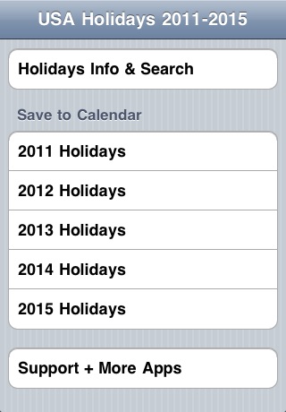 USA Holidays Calendar 2011-2015. screenshot-4
