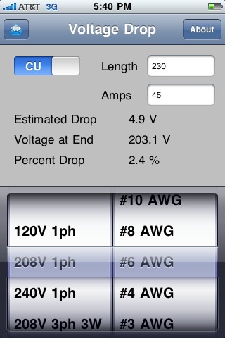 Voltage Drop Calculator
