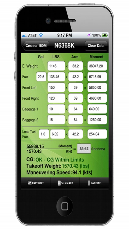 Aviation W&B Calculator