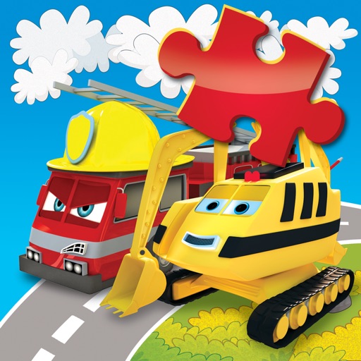 Happy Bernard's puzzles for kids. Urban vehicles and building machines. iOS App