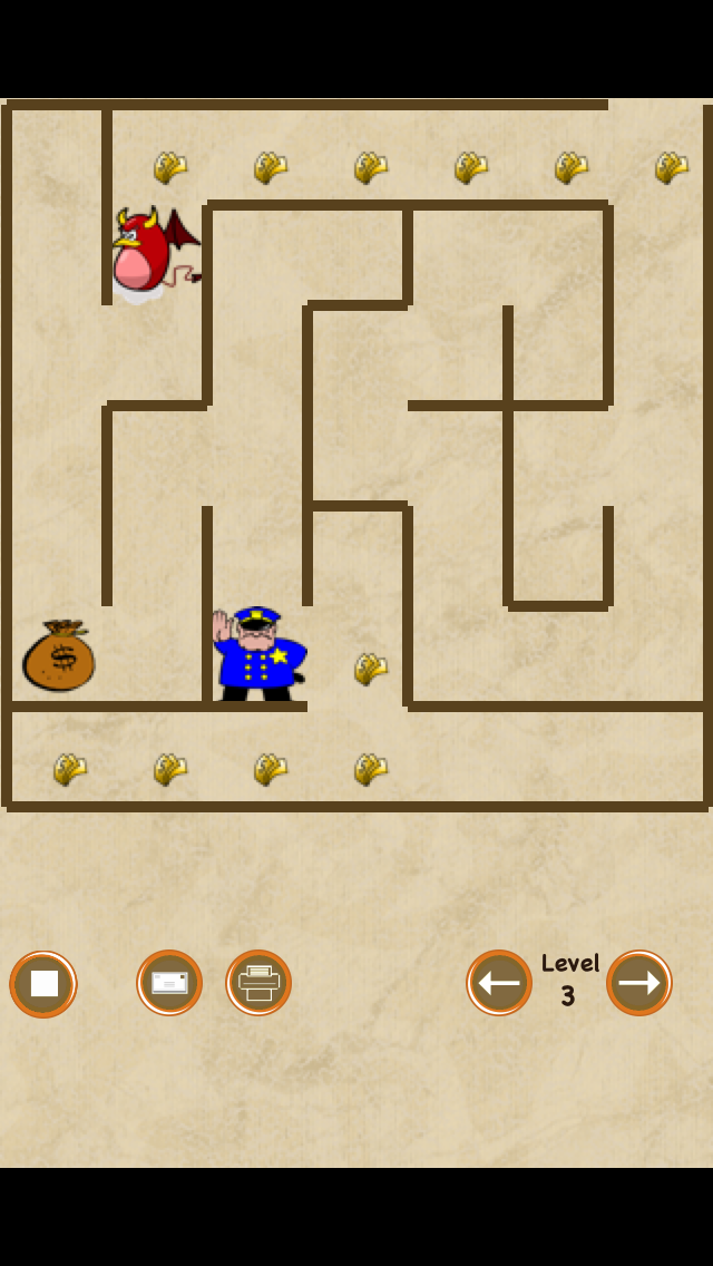 Screenshot #1 pour Police et Voleur Maze (attraper l'argent avant l'escroc)