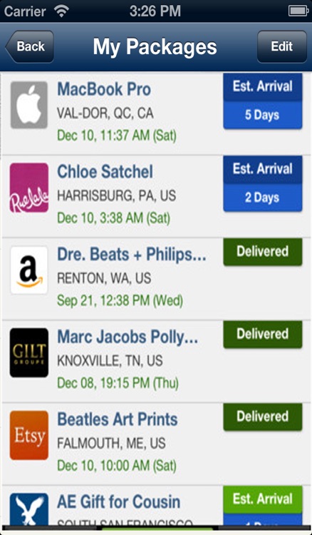 iPackage - Global Package Tracking