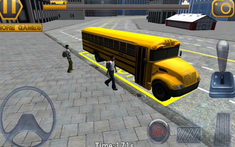Schoolbus driving 3D simulator screenshot 2